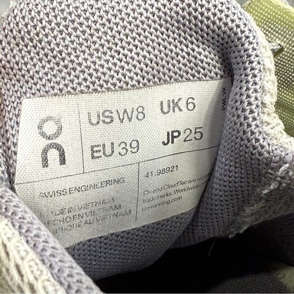 On Running Shoes Womens Size 8 Cloudswift Grey Lime Athletic Running Sneakers - Picture 9 of 9